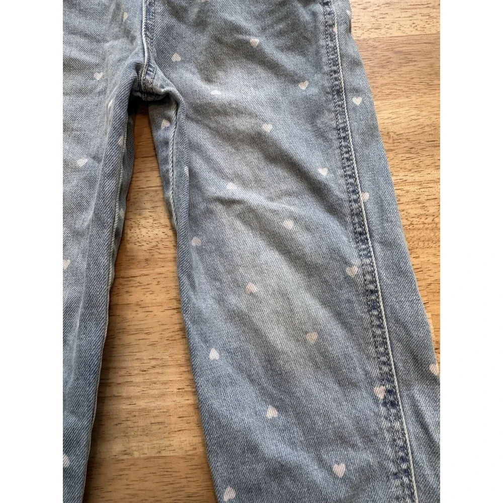 Oshkosh Bgosh Y2K Denim Jean Jacket Hearts Girls 4 Cotton VTG